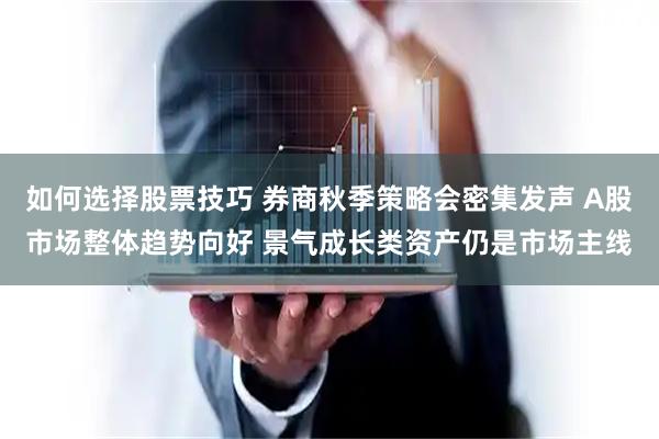 如何选择股票技巧 券商秋季策略会密集发声 A股市场整体趋势向好 景气成长类资产仍是市场主线