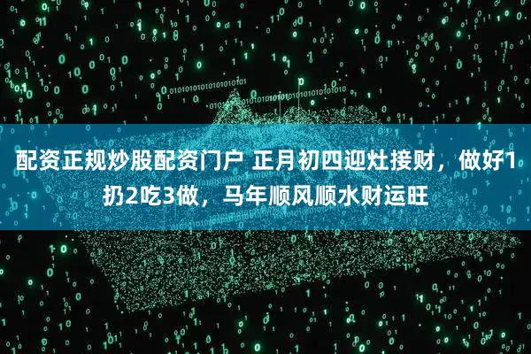 配资正规炒股配资门户 正月初四迎灶接财,做好1扔2吃3做,马年顺风顺水财运旺
